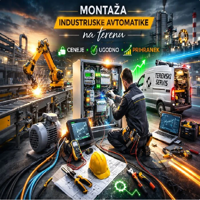 Montaža industrijske avtomatike na terenu ponderirano